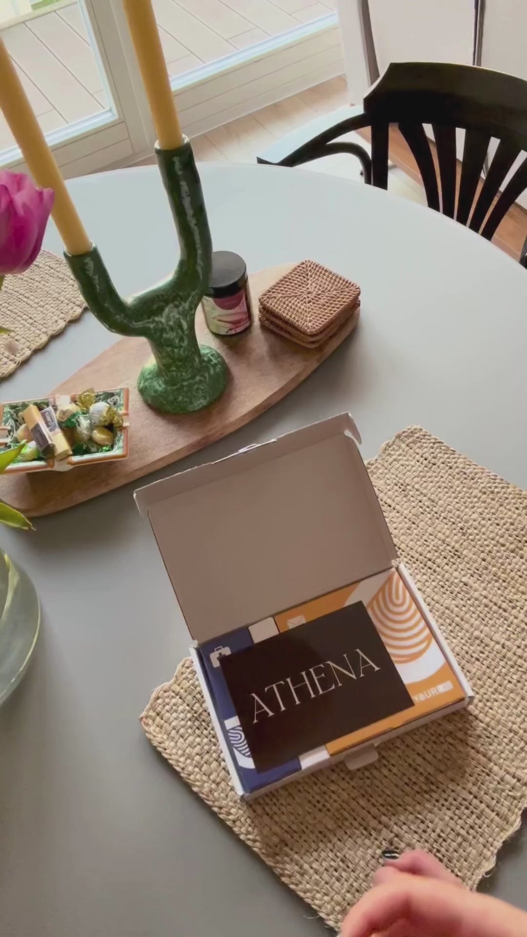 An overview of all the components of an at-home fertility test including instructions, disposable lancets, alcohol wipe, bandage collection tube and return kit.